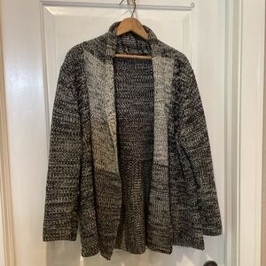 Chic Black and Gray Women's Cardigan